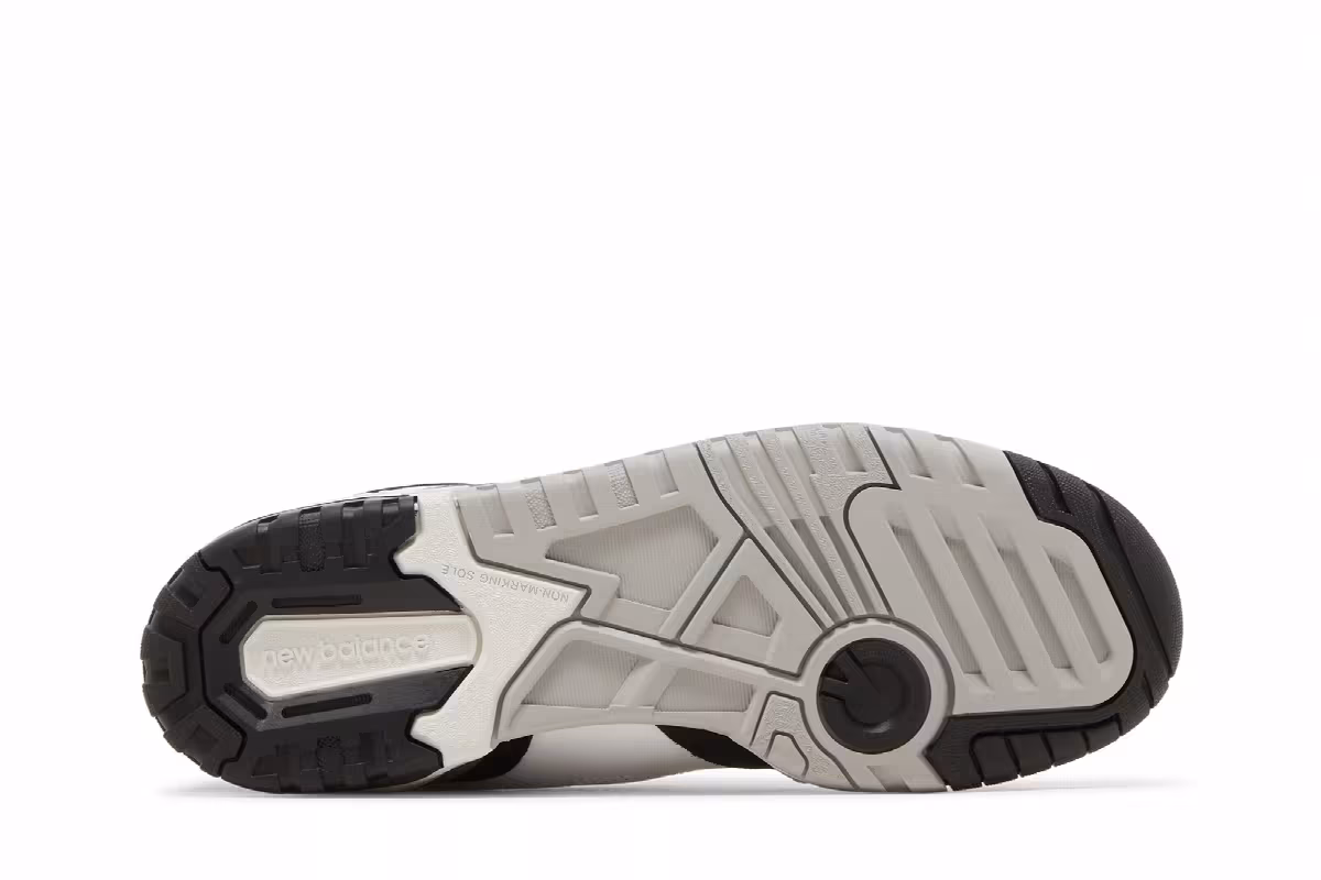New Balance 550 Big Kid White Black Rain Cloud, view 5