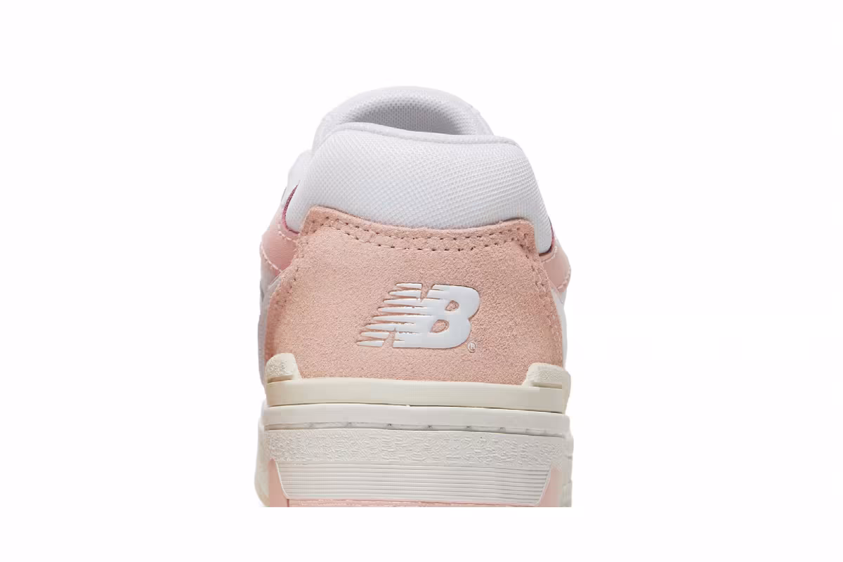 New Balance 550 Big Kid Pink Sand White, view 8