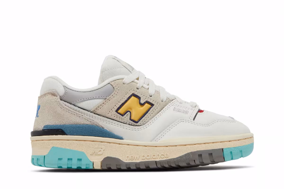 New Balance 550 Big Kid White Surf, view 2