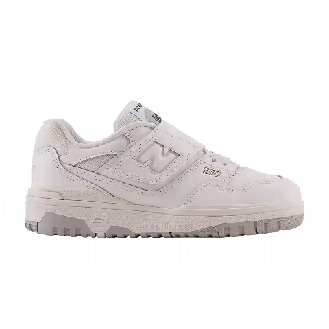 New Balance 550 Bungee Lace Top Strap Little Kid 'White Grey'