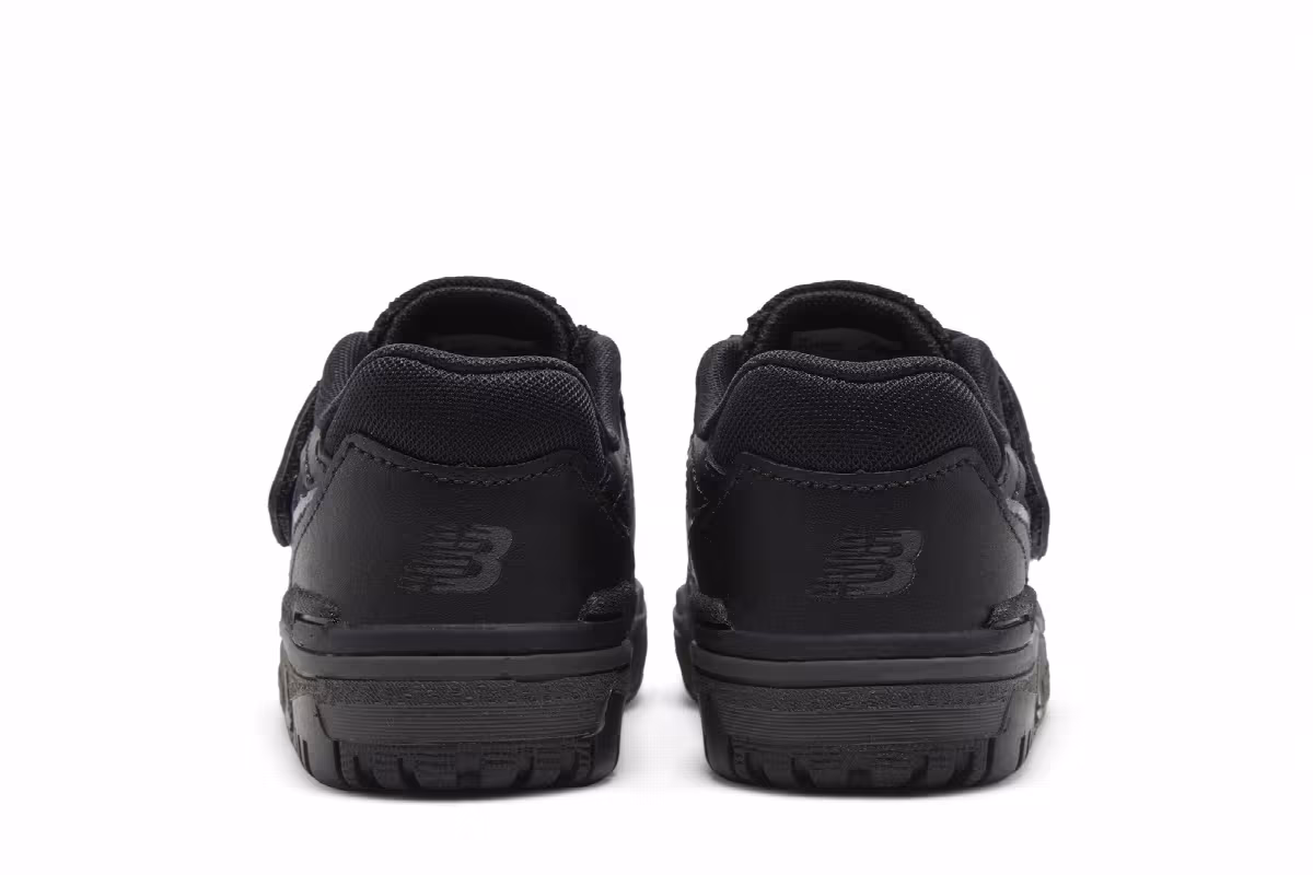 New Balance 550 Bungee Lace Toddler Triple Black, view 7