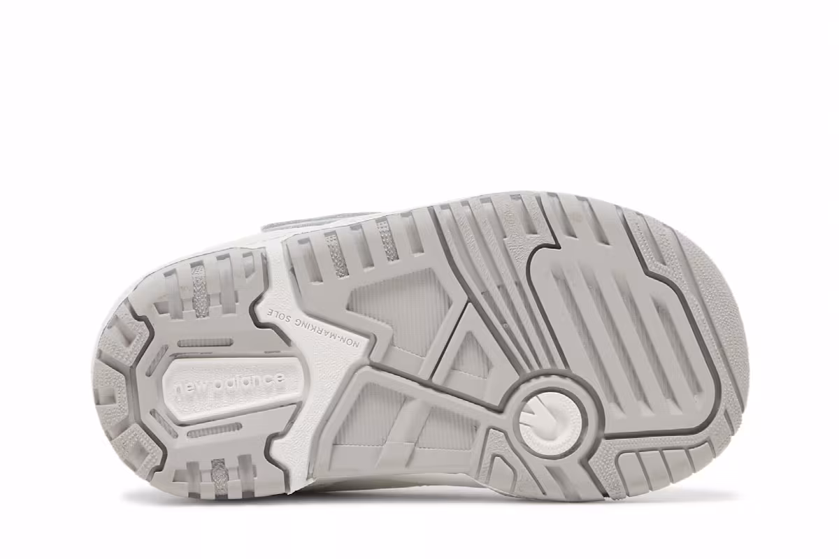 New Balance 550 Bungee Lace Toddler White Grey, view 5