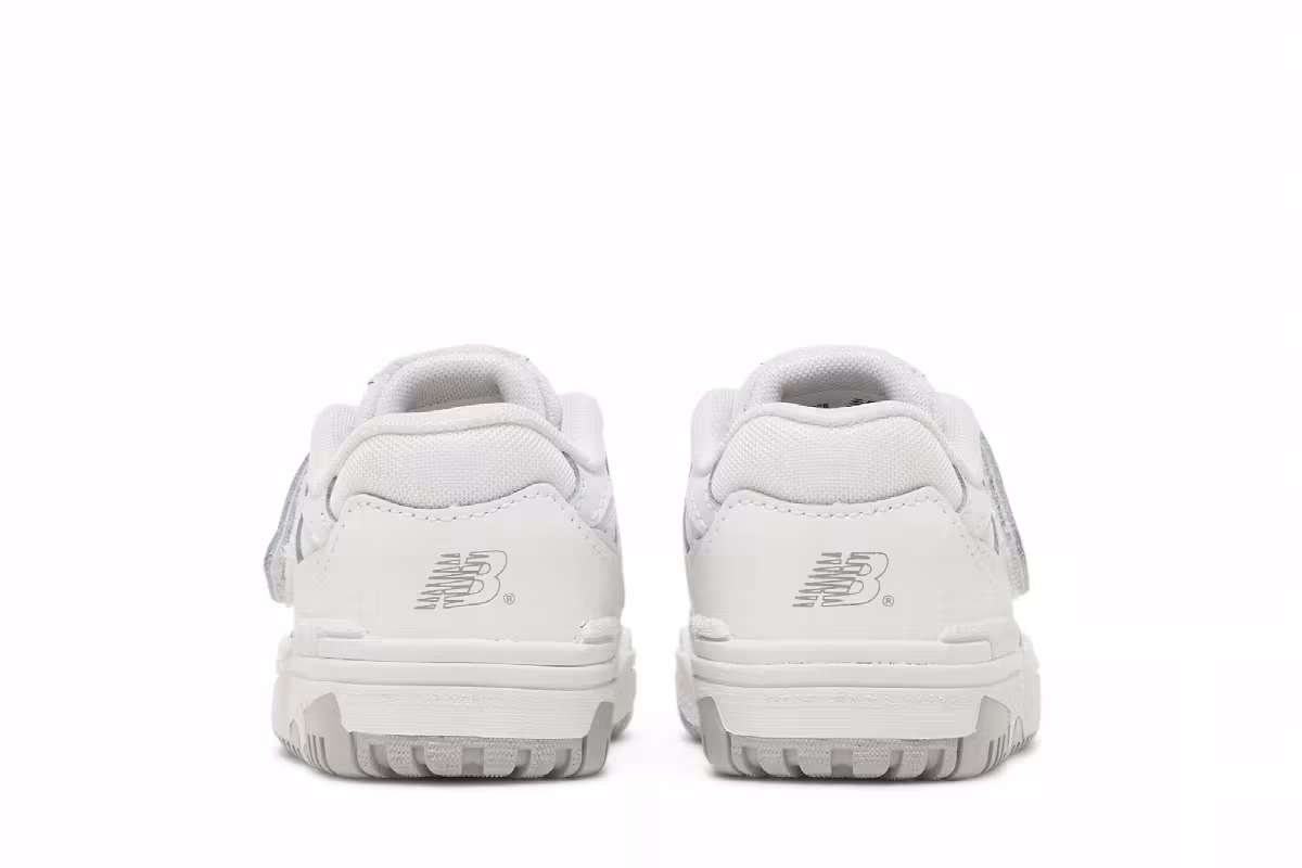 New Balance 550 Bungee Lace Toddler White Grey, view 7