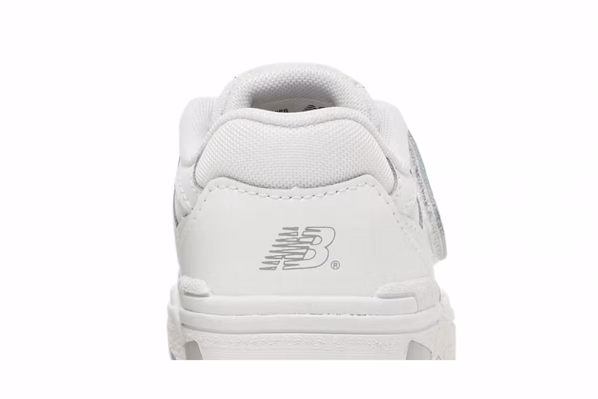 New Balance 550 Bungee Lace Toddler White Grey, view 8