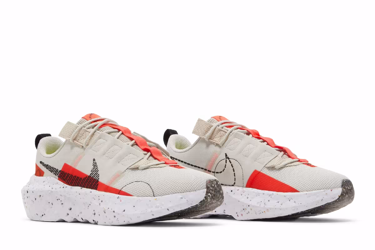 Nike Women's Crater Impact Light Bone Bright Crimson, view 9