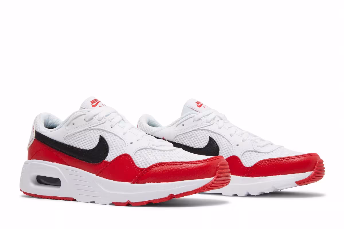 Nike Air Max SC GS White University Red, view 9