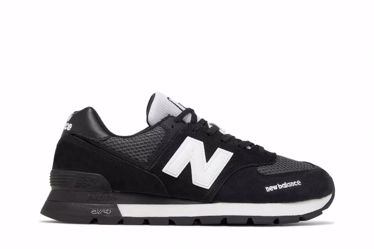 New Balance 574 Rugged Black White, view 2