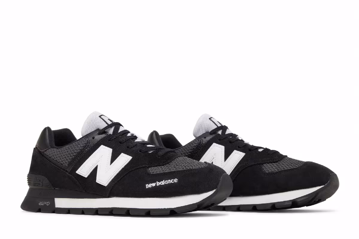 New Balance 574 Rugged Black White, view 9