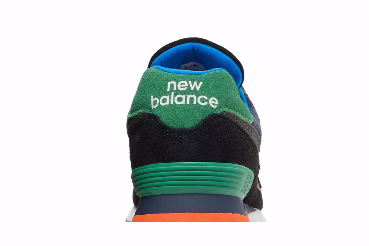 New Balance 574 Black Varsity Green, view 8