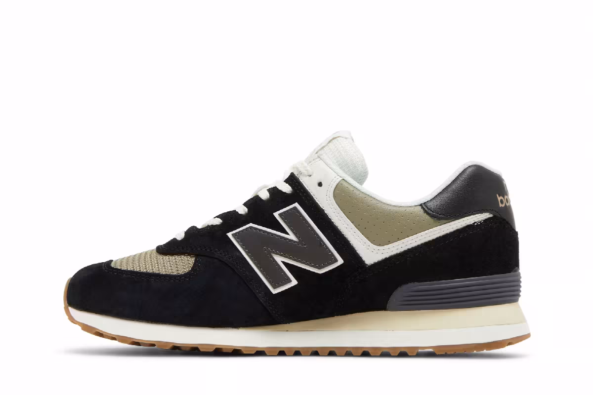 New Balance 574 Black True Camo Gum, view 4