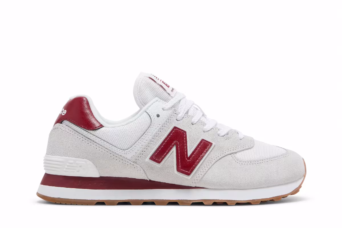 New Balance 574v2 White Red, view 2