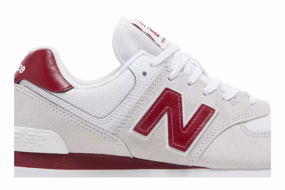 New Balance 574v2 White Red, view 3