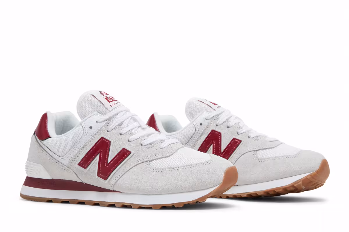 New Balance 574v2 White Red, view 9