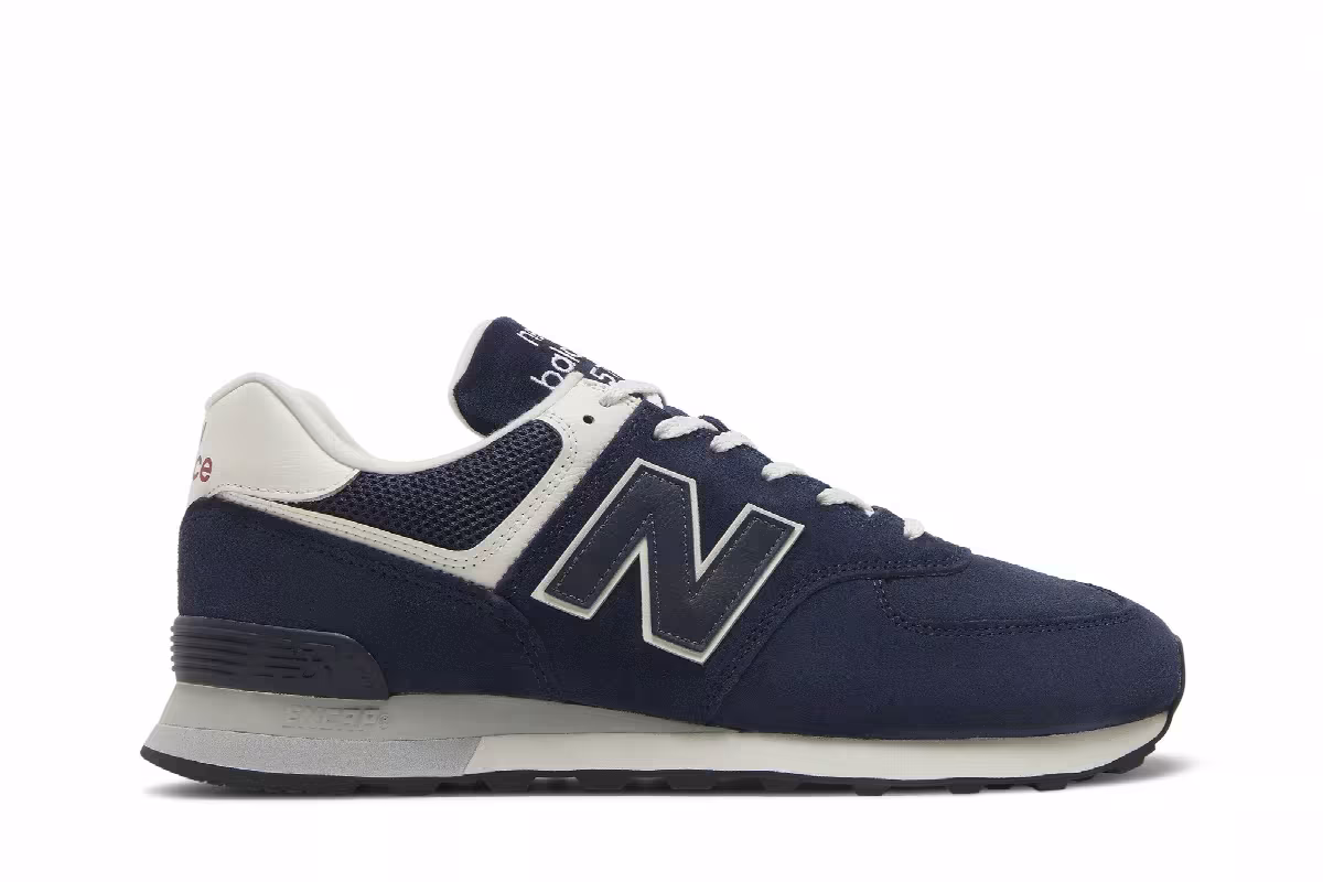 New Balance 574 Navy White, view 2
