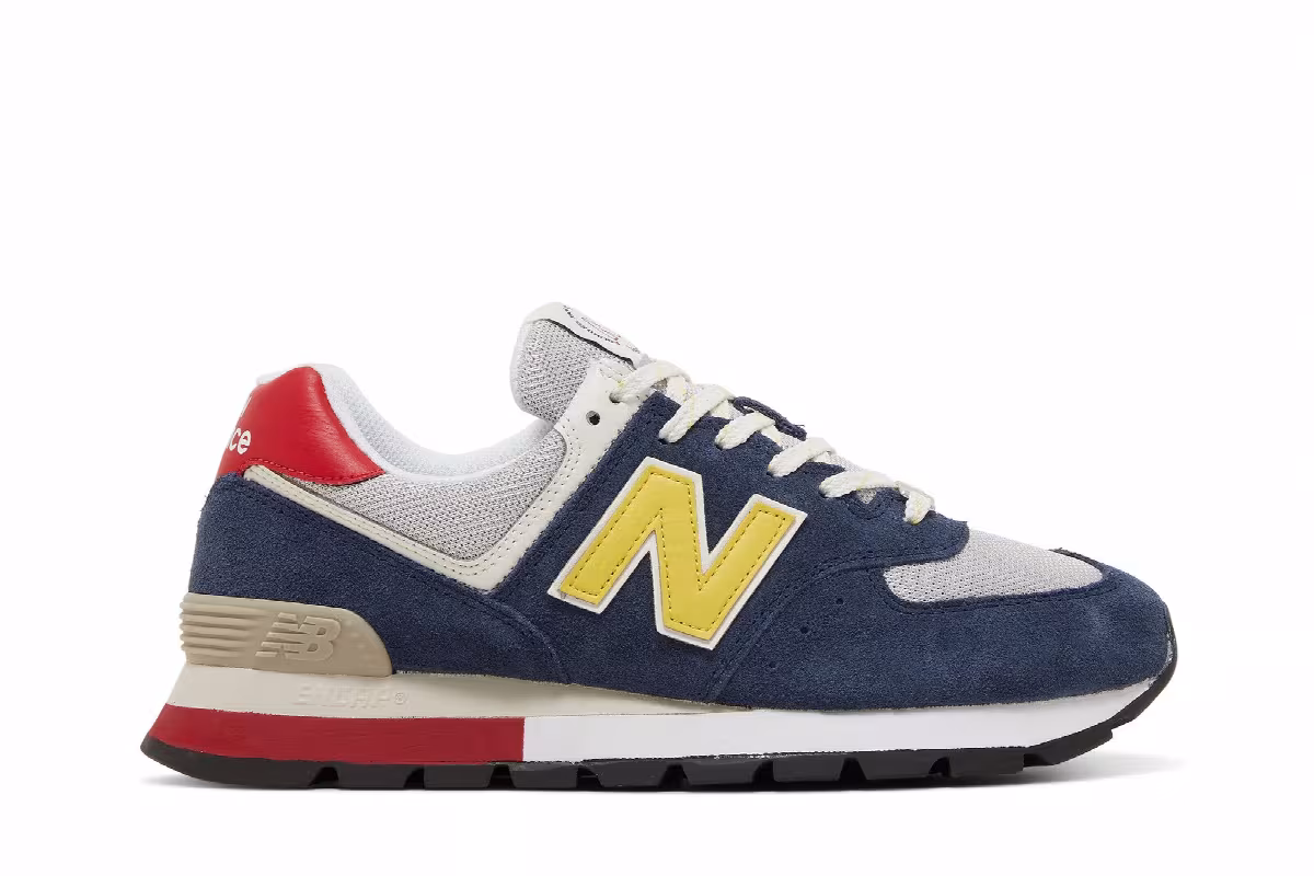 New Balance 574 Rugged Blue Yellow, view 2