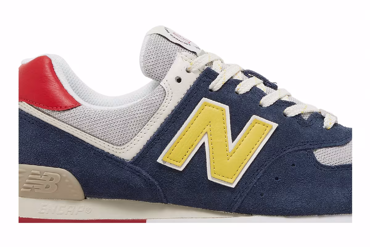 New Balance 574 Rugged Blue Yellow, view 3
