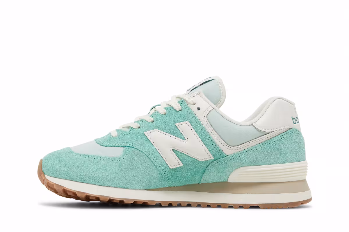 New Balance 574 Green White Gum, view 4