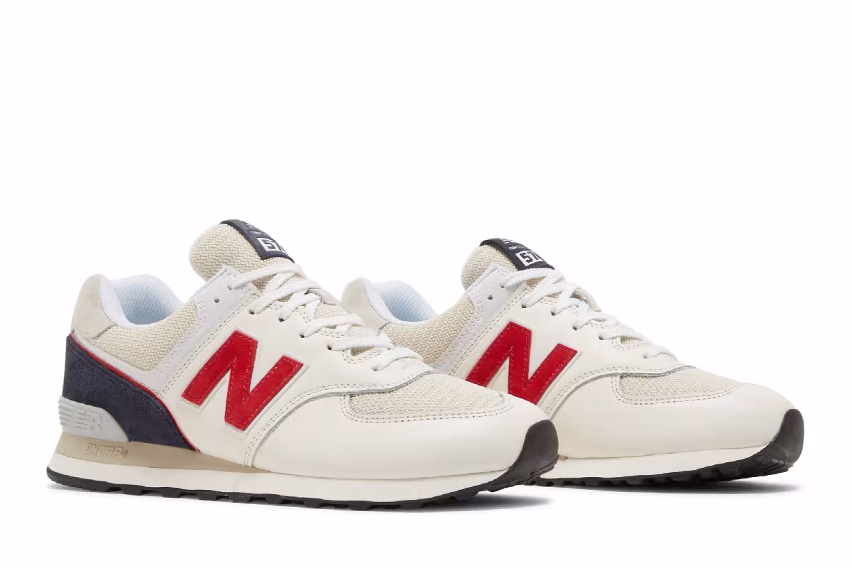 New Balance 574 Sea Salt Navy, view 9