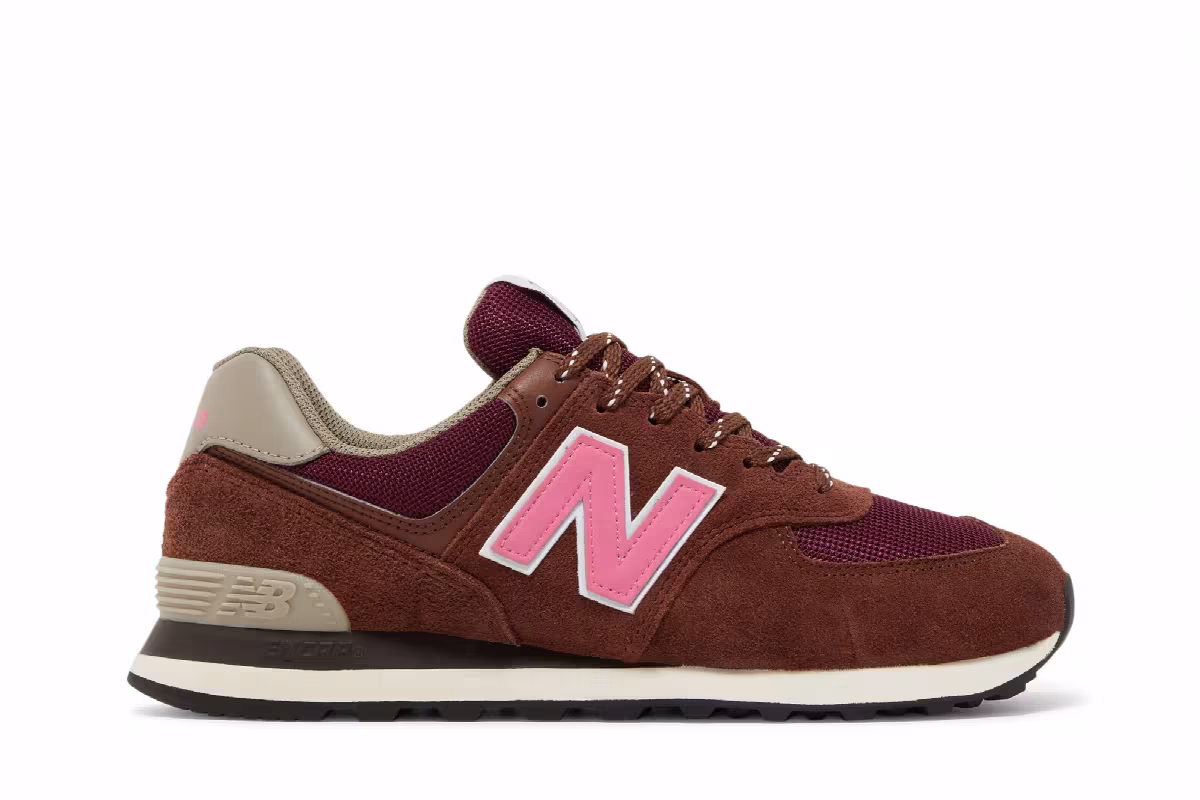 New Balance 574 Brown Pink, view 2