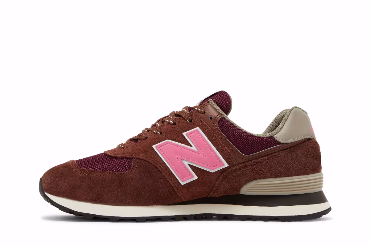 New Balance 574 Brown Pink, view 4