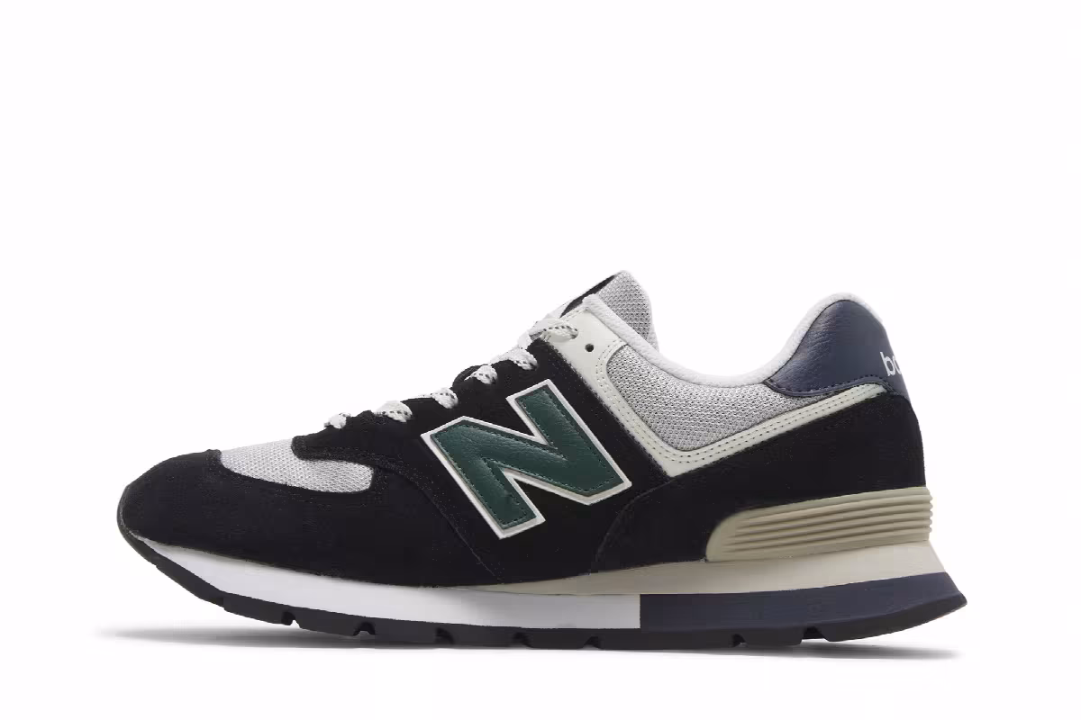 New Balance 574 Rugged Black Green, view 4