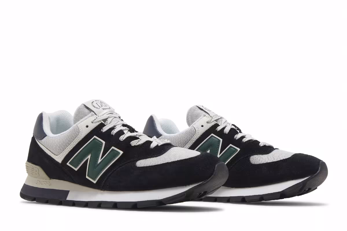 New Balance 574 Rugged Black Green, view 9