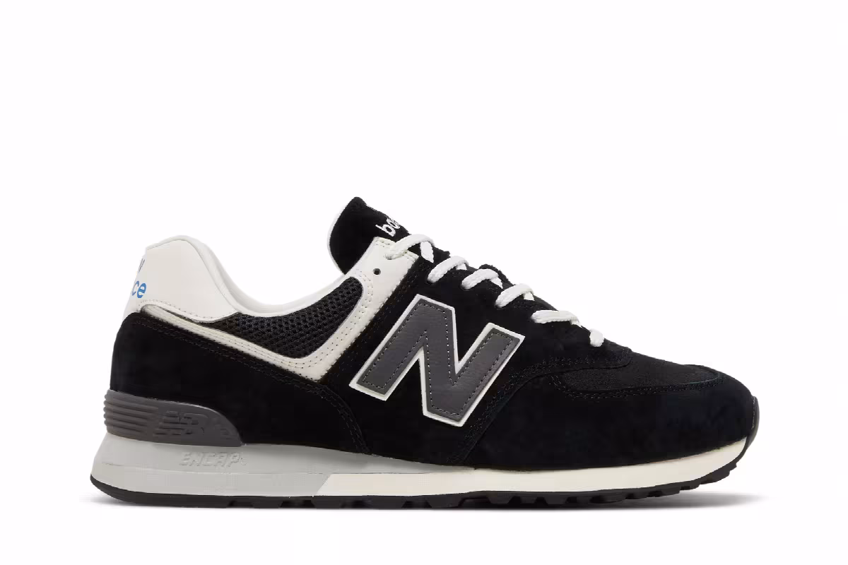 New Balance 574 Black White, view 2