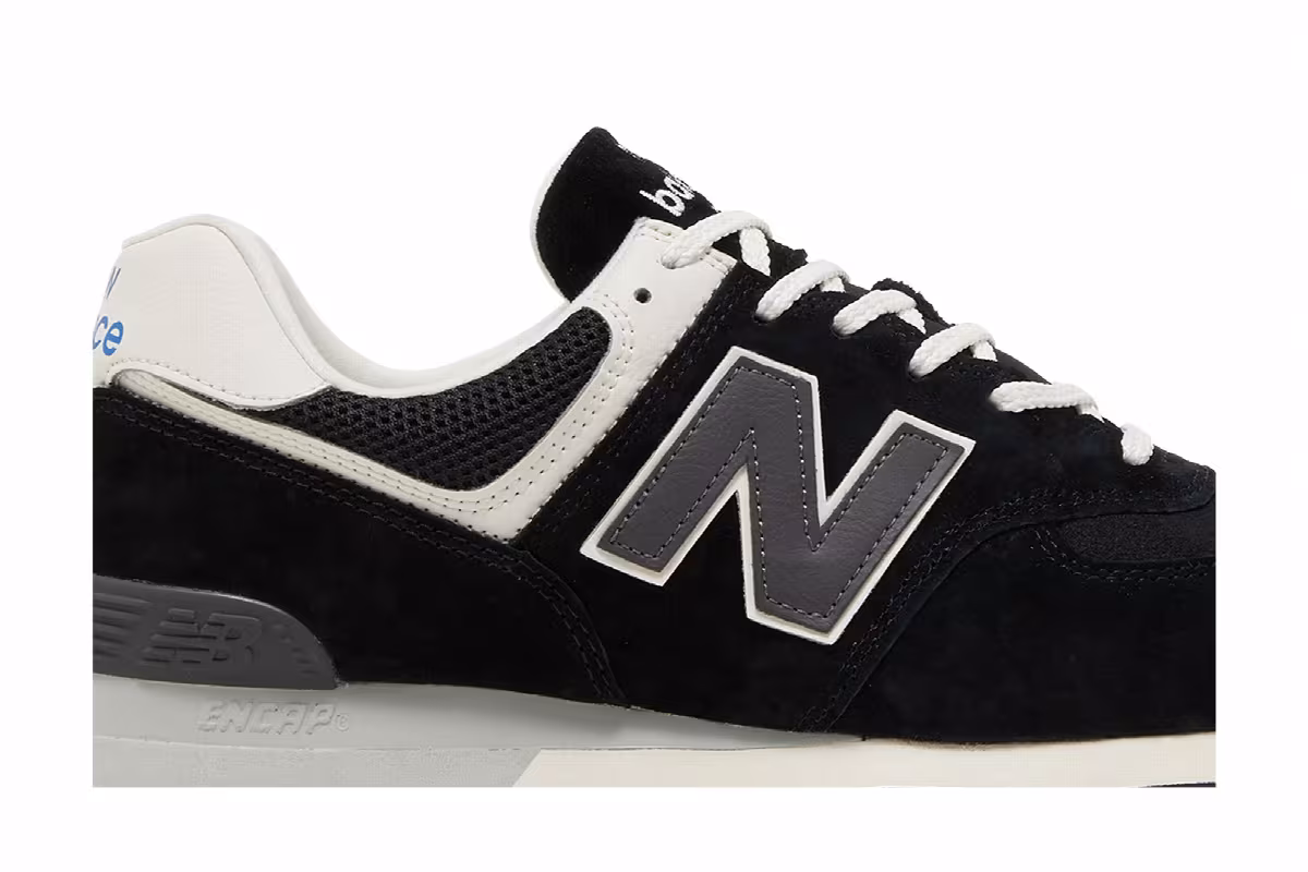 New Balance 574 Black White, view 3