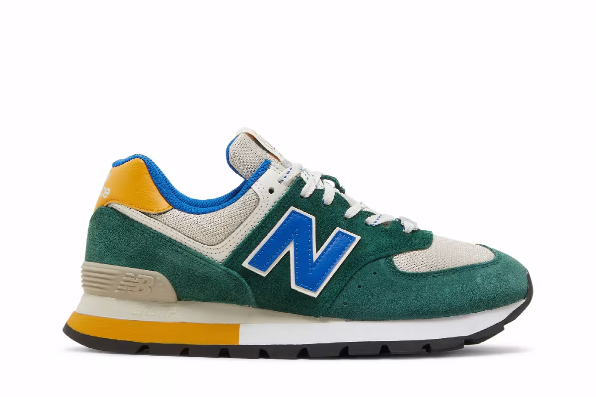 New Balance 574 Rugged Green Royal Blue, view 2
