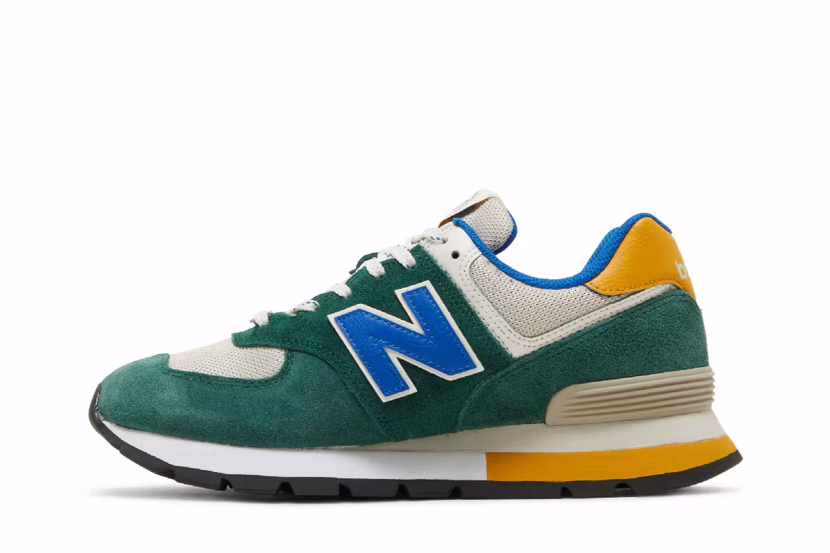 New Balance 574 Rugged Green Royal Blue, view 4