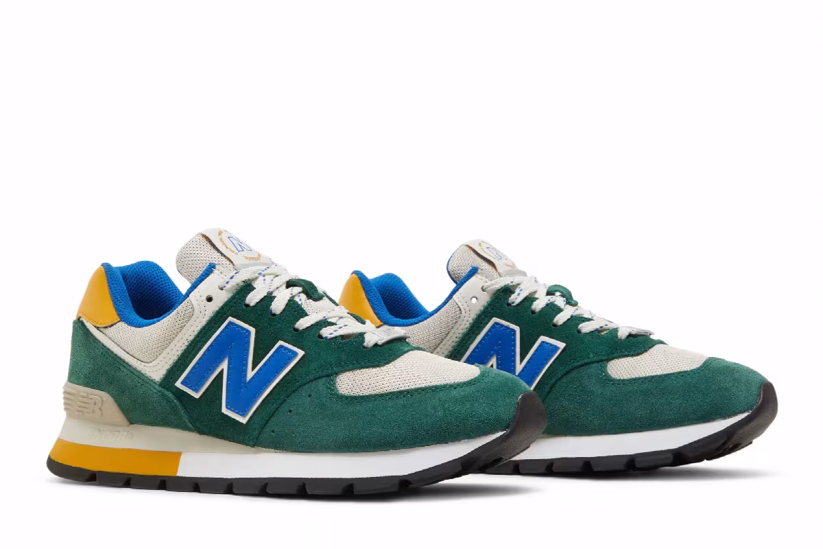 New Balance 574 Rugged Green Royal Blue, view 9