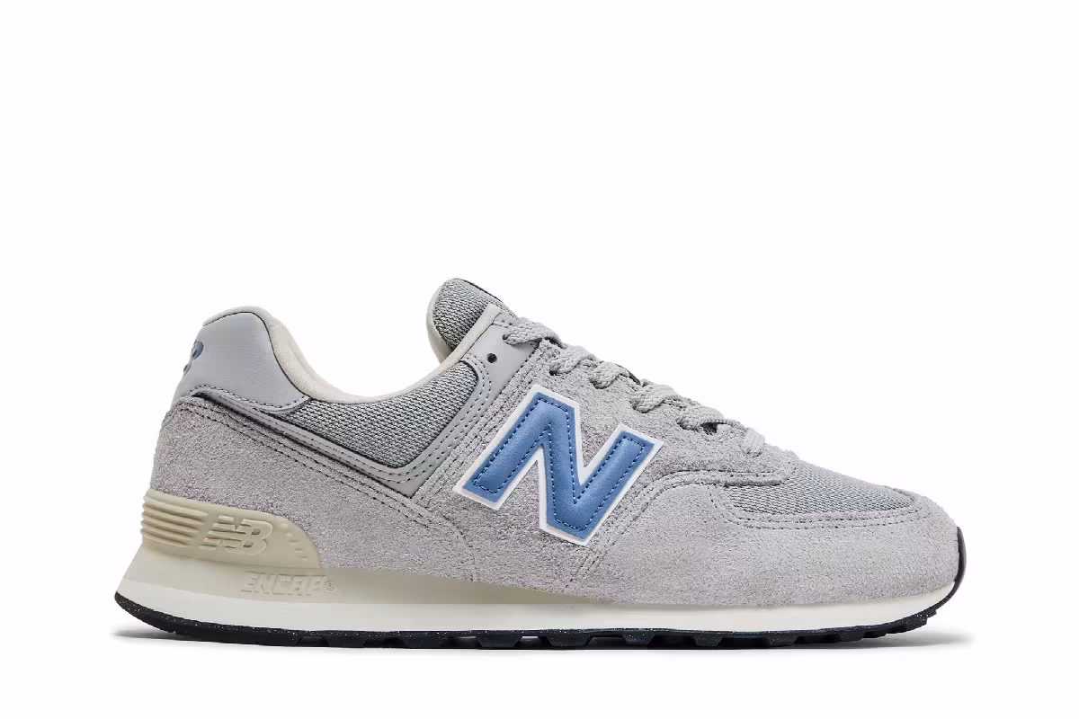 New Balance 574 Grey Royal Blue, view 2