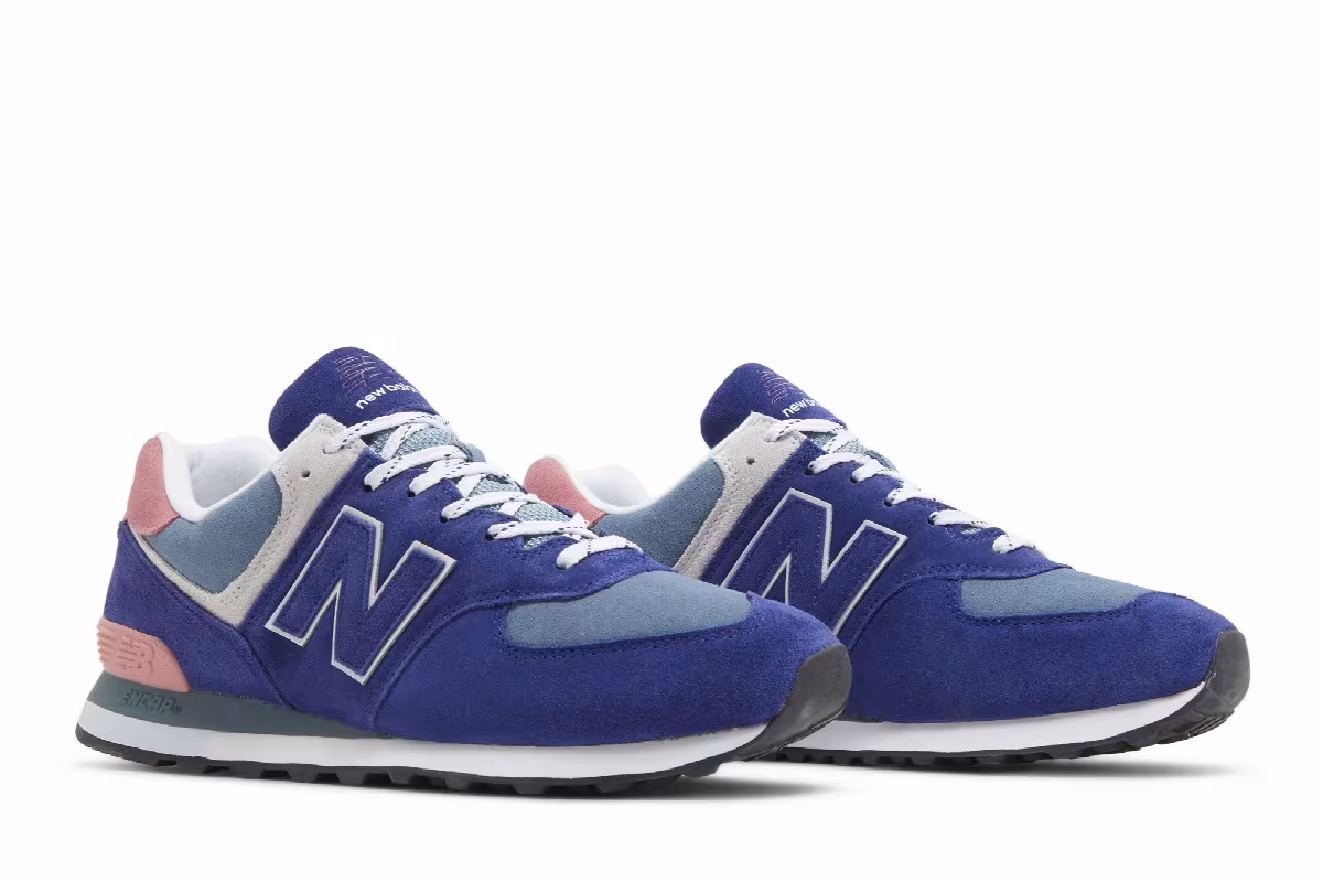 New Balance 574 Navy Natural Pink, view 9