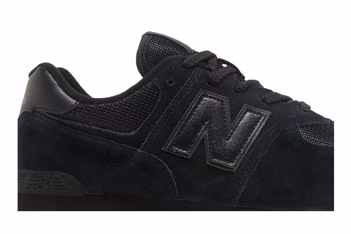 New Balance 574 Big Kid Core Pack - Black, view 3