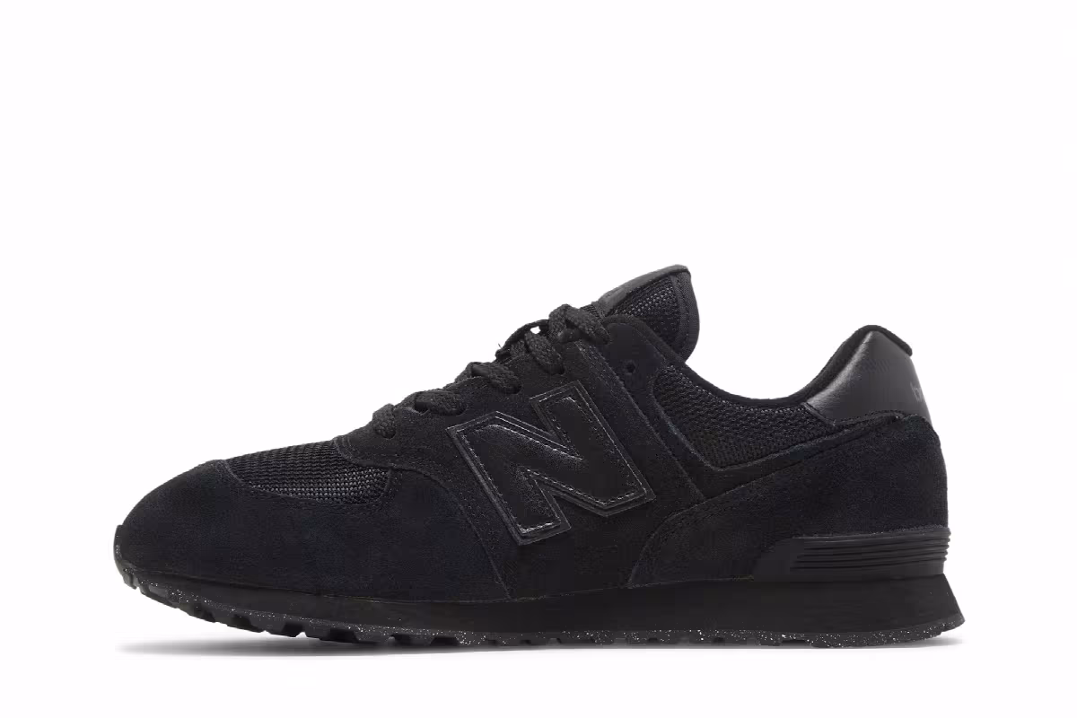 New Balance 574 Big Kid Core Pack - Black, view 4