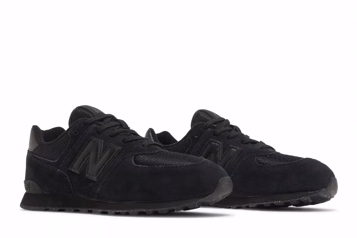 New Balance 574 Big Kid Core Pack - Black, view 9