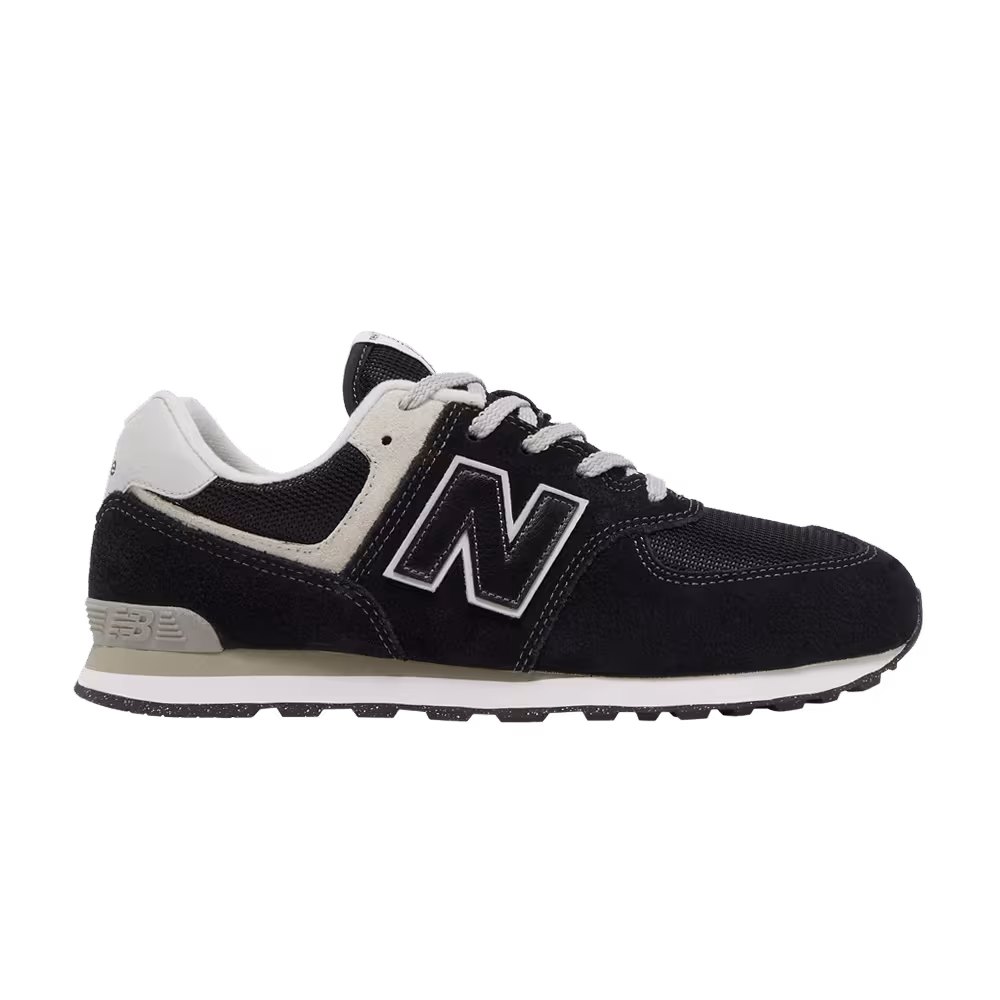 New Balance 574 Big Kid Core Pack - Black White