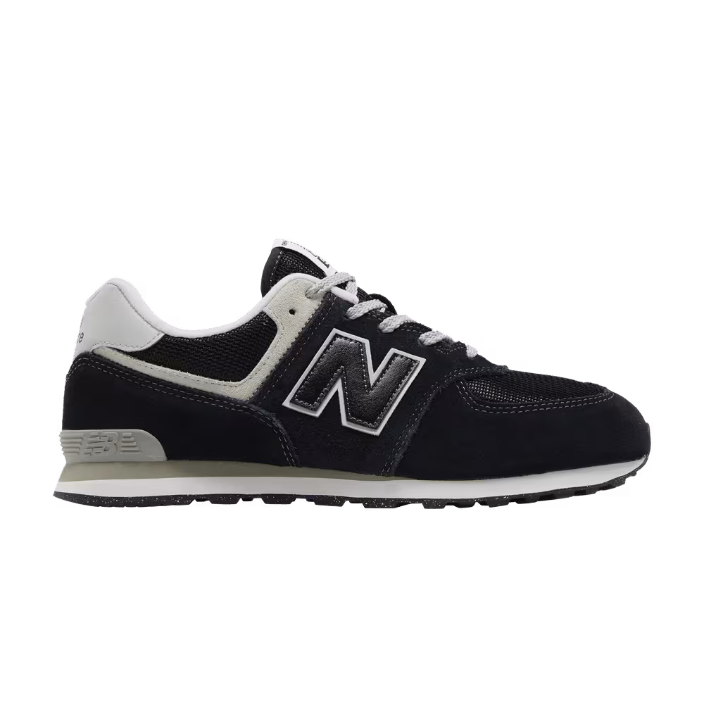 New Balance 574 Big Kid Wide Core Pack - Black White