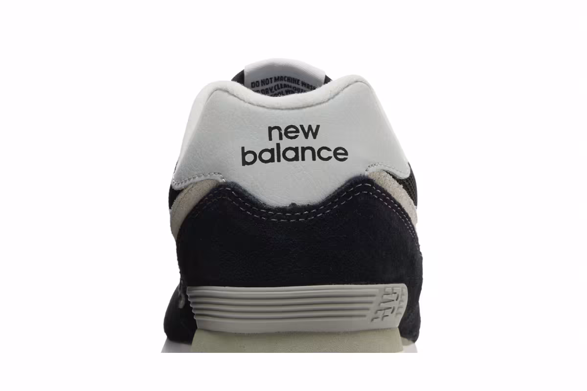 New Balance 574 Big Kid Wide Core Pack - Black White, view 8