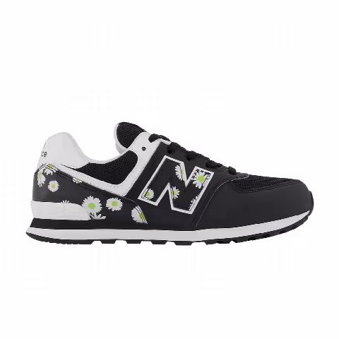 New Balance 574 Big Kid 'Black Florals'