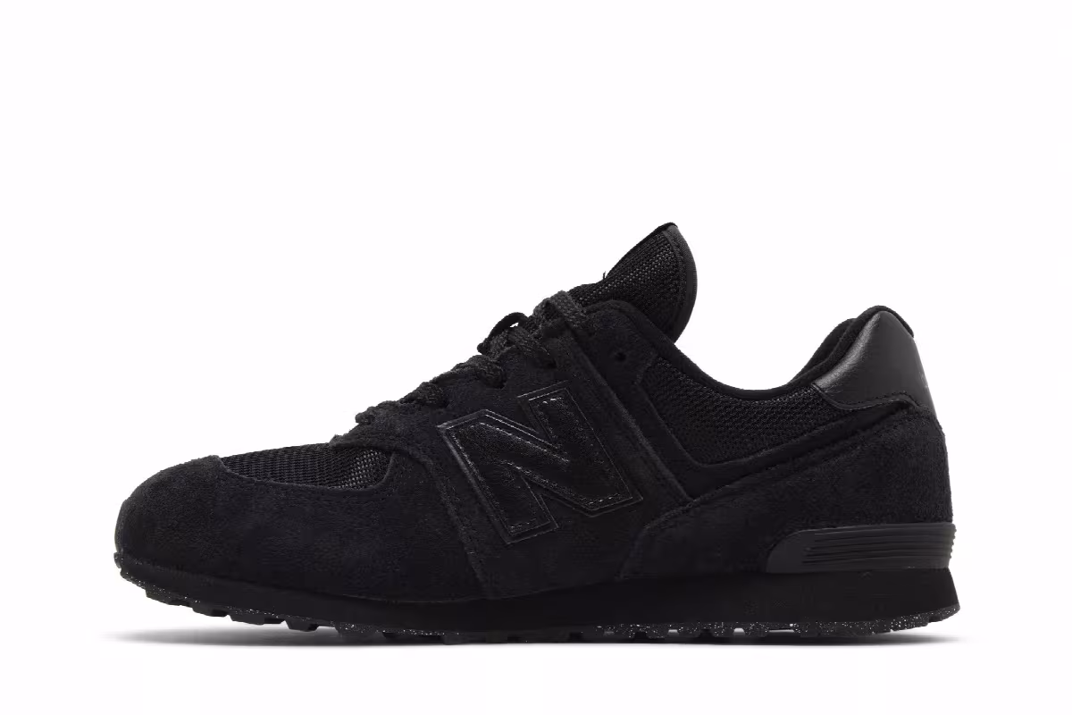 New Balance 574 Big Kid Wide Core Pack - Black, view 4