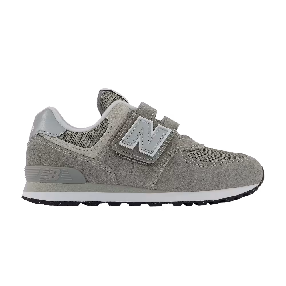 New Balance 574 Hook and Loop Little Kid Core Pack - Grey White