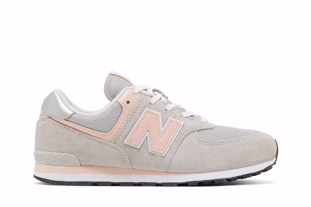 New Balance 574 Big Kid Core Pack - Rain Cloud Pink Haze, view 2