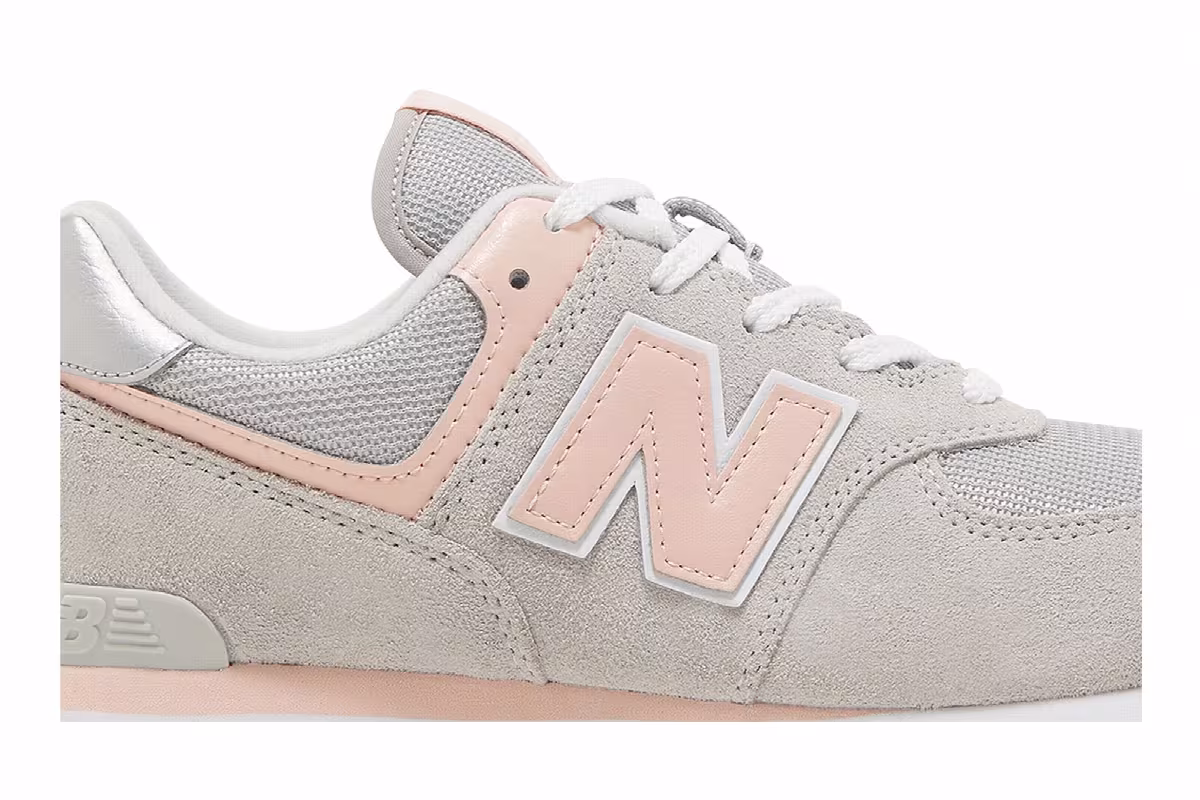 New Balance 574 Big Kid Core Pack - Rain Cloud Pink Haze, view 3