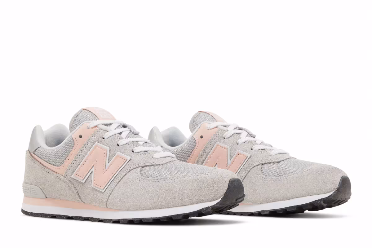 New Balance 574 Big Kid Core Pack - Rain Cloud Pink Haze, view 9