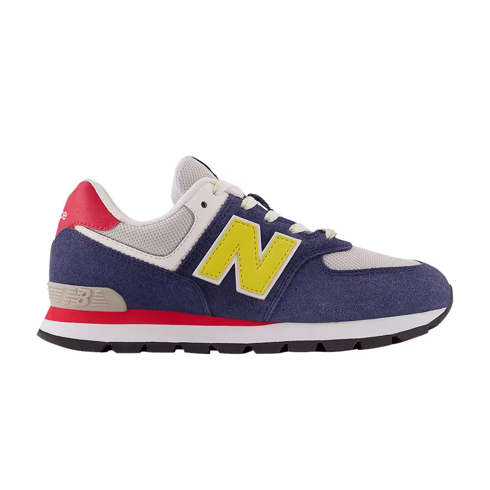 New Balance 574 Big Kid Natural Indigo Honeycomb