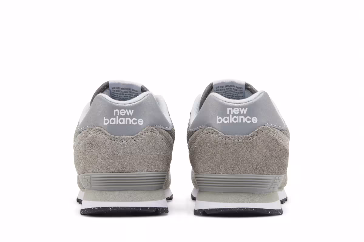 New Balance 574 Big Kid Wide Core Pack - Grey White, view 7