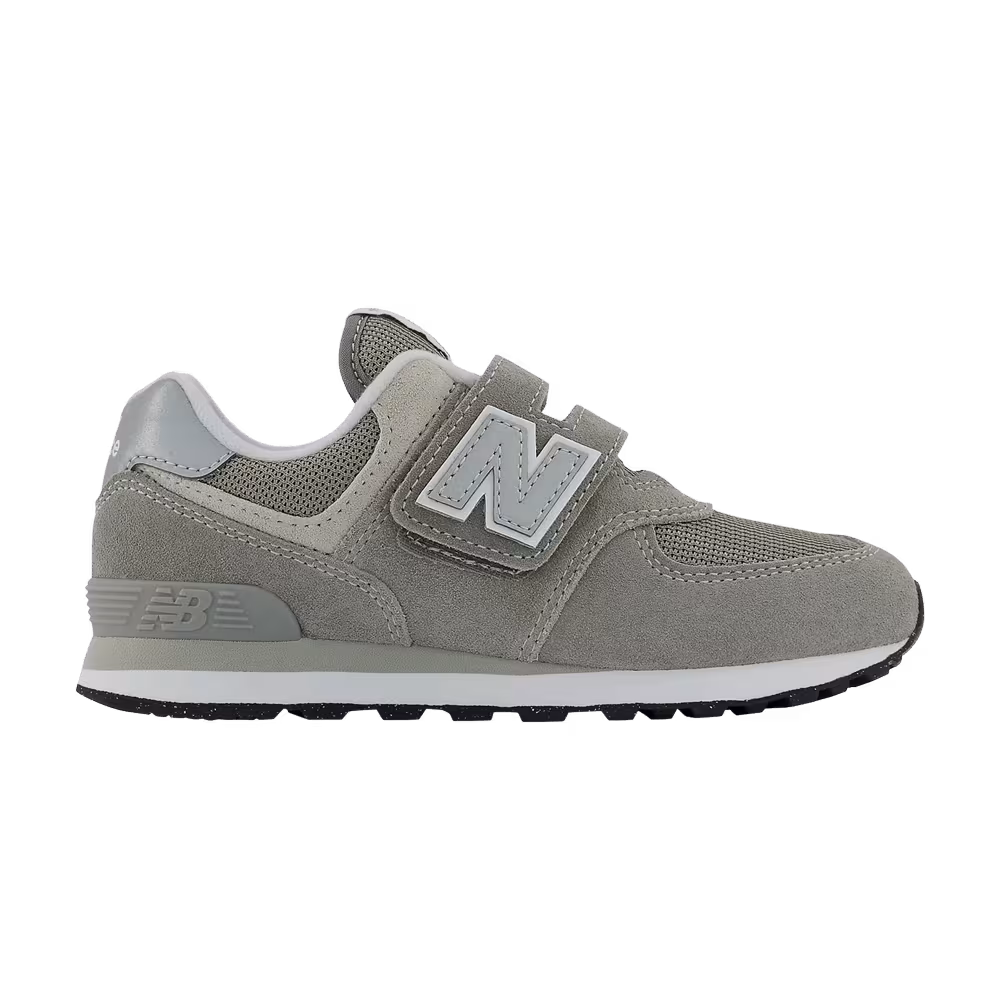 New Balance 574 Hook and Loop Little Kid Wide Core Pack - Grey White