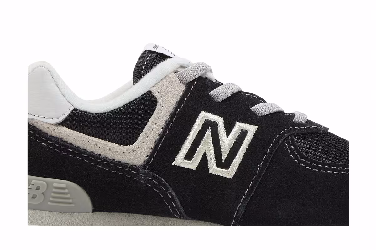 New Balance 574 Bungee Toddler Wide Core Pack - Black White, view 3