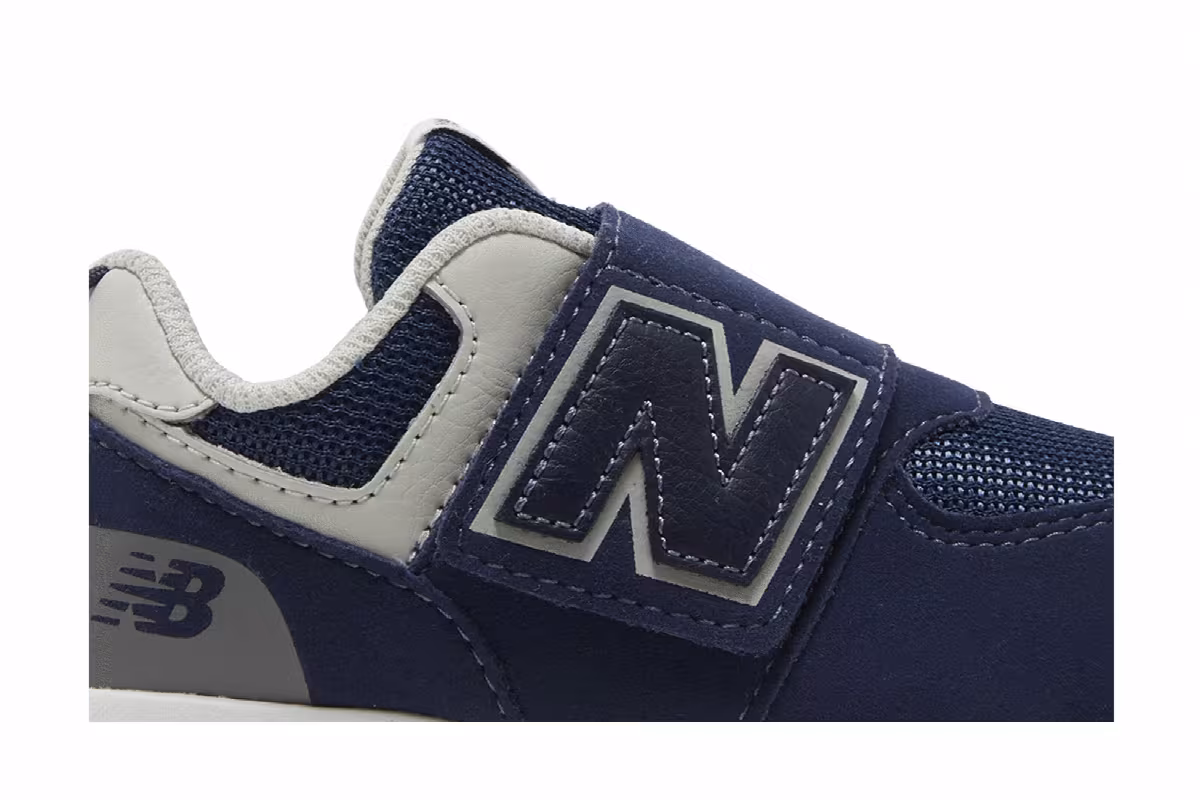 New Balance 574 New-B Hook & Loop Toddler Navy White, view 3
